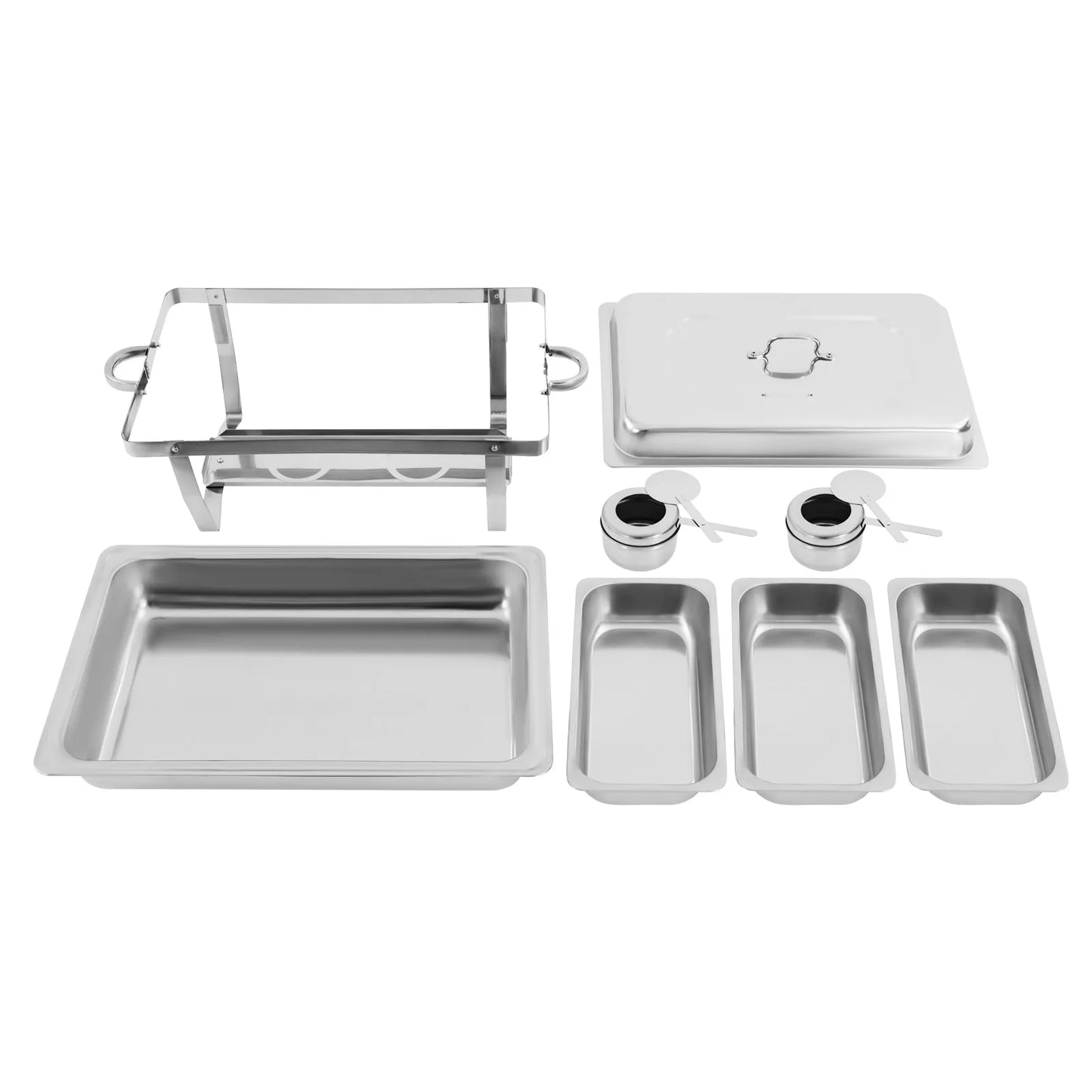 Stainless Steel Chafing Dish Buffet Set Rectangular Warmer