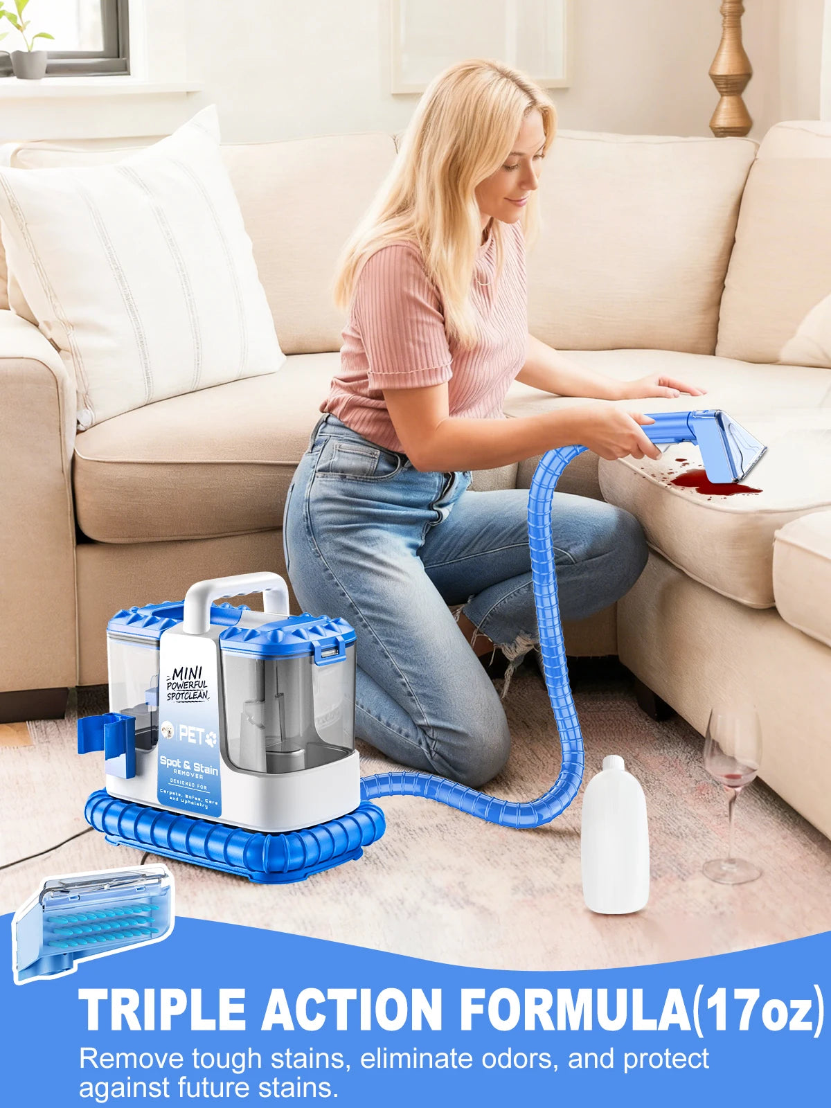 SUXIANGVAC Carpet Upholstery Cleaner 32Kpa Wet Dry Machine