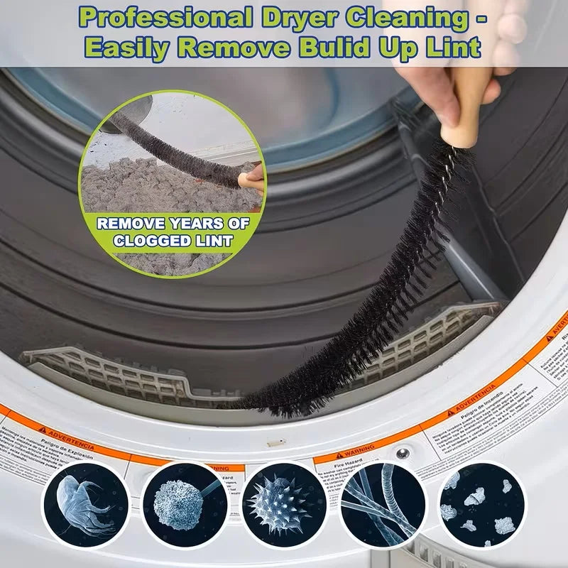 Dryer Vent Cleaning Kit With Velvet Brush And Vacuum Hose