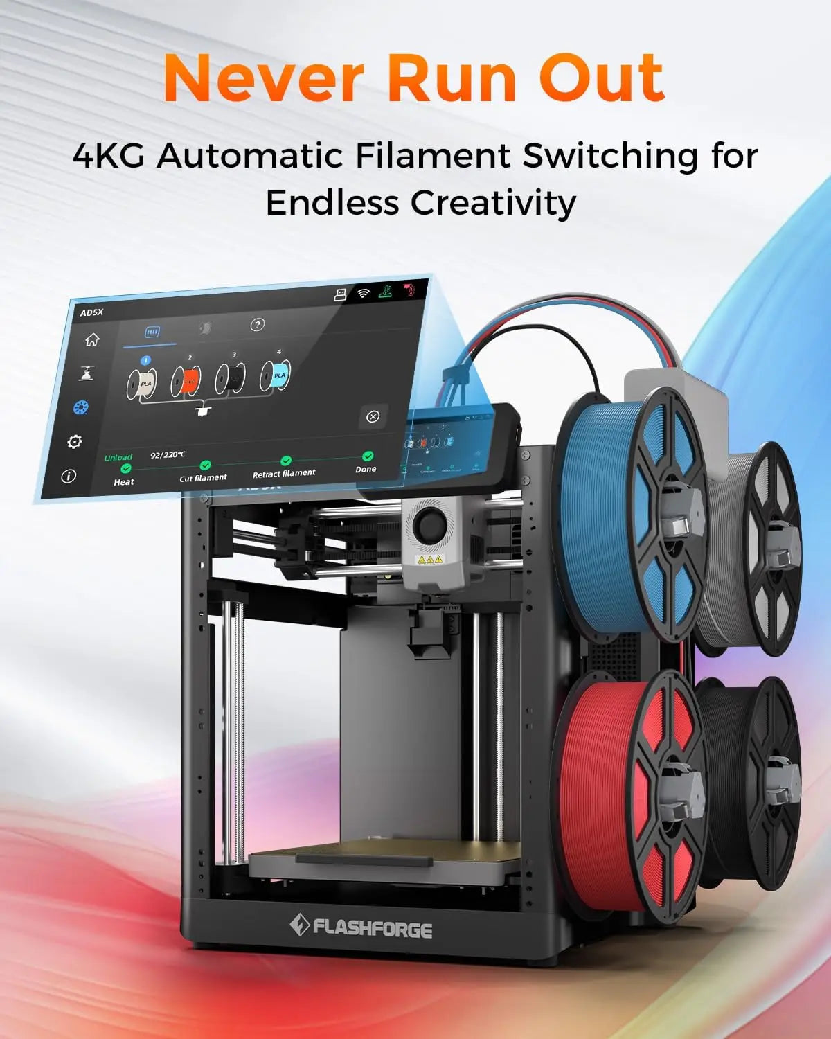 AD5X Multi-Color 4-Color FDM 3D Printer With IFS