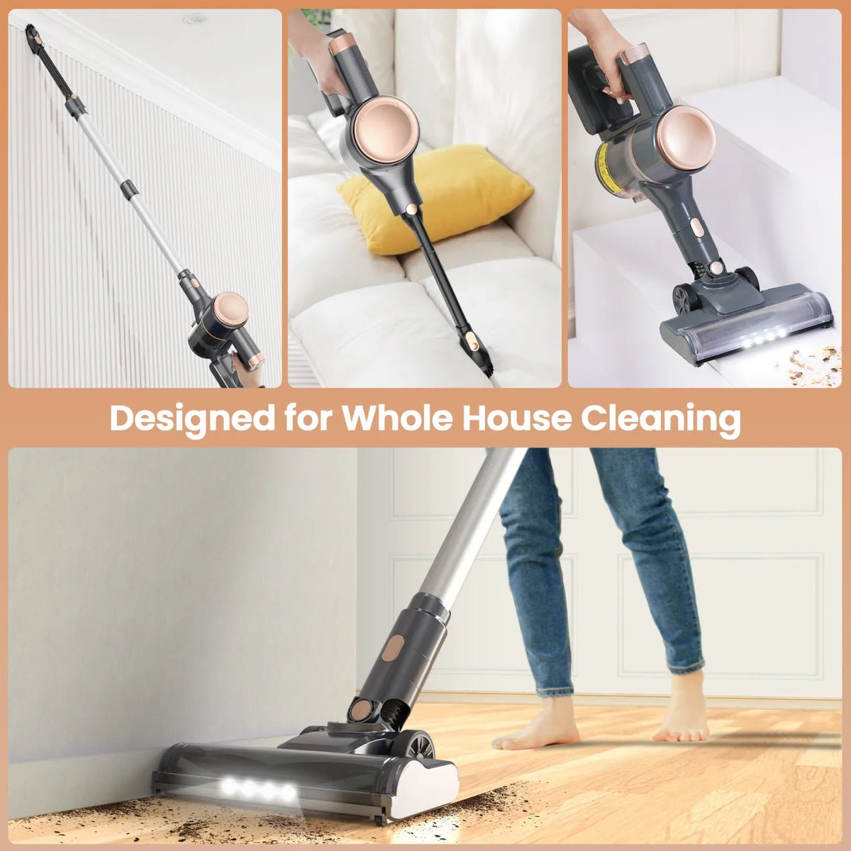 Yisora N8 Cordless Stick Vacuum Cleaner For Pet Hair