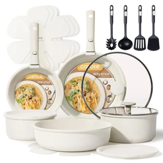 Induction Pots And Pans Set With Removable Handle