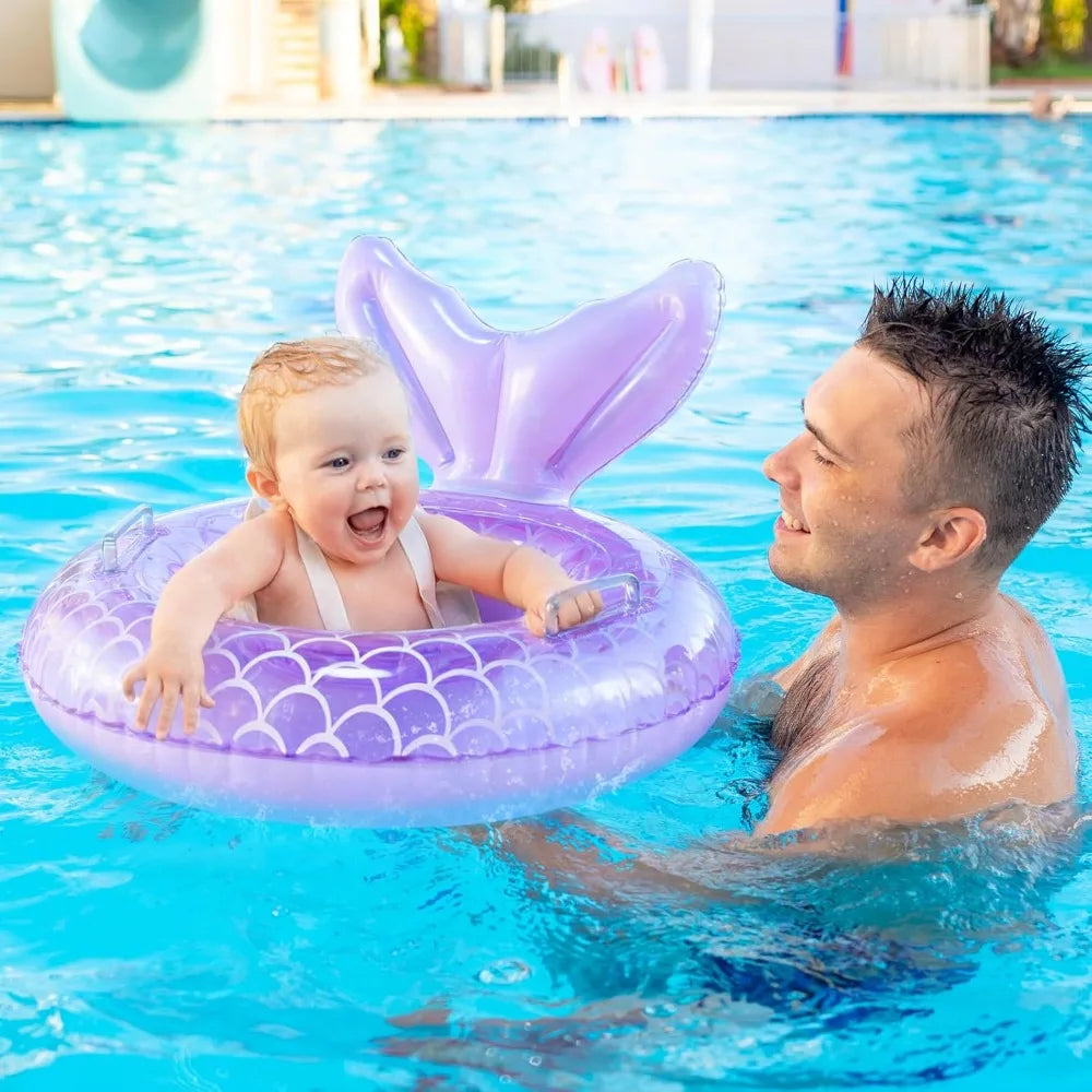 Mermaid Baby Pool Float For Toddlers Safe Fun Pool Ring