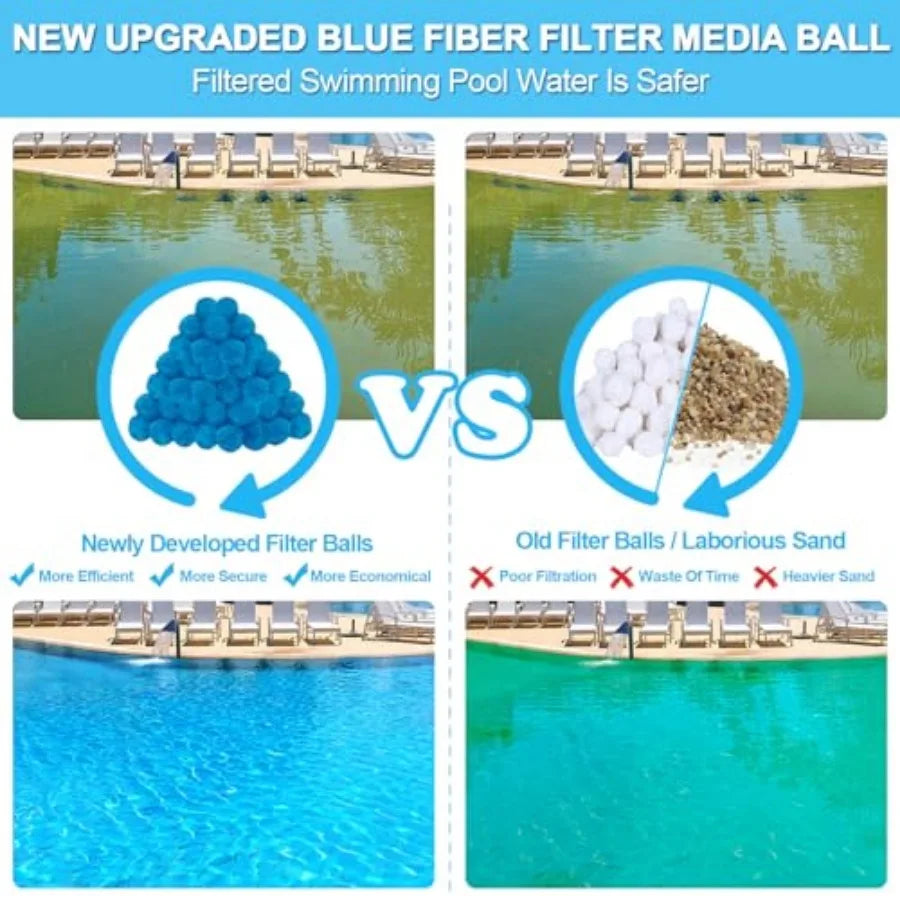WLLEYAY Pool Filter Balls Eco Friendly Sand Alternative