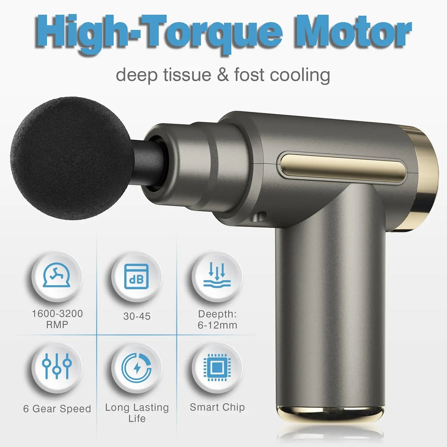 Ultra Compact Percussion Massager Gun For Deep Tissue Relief