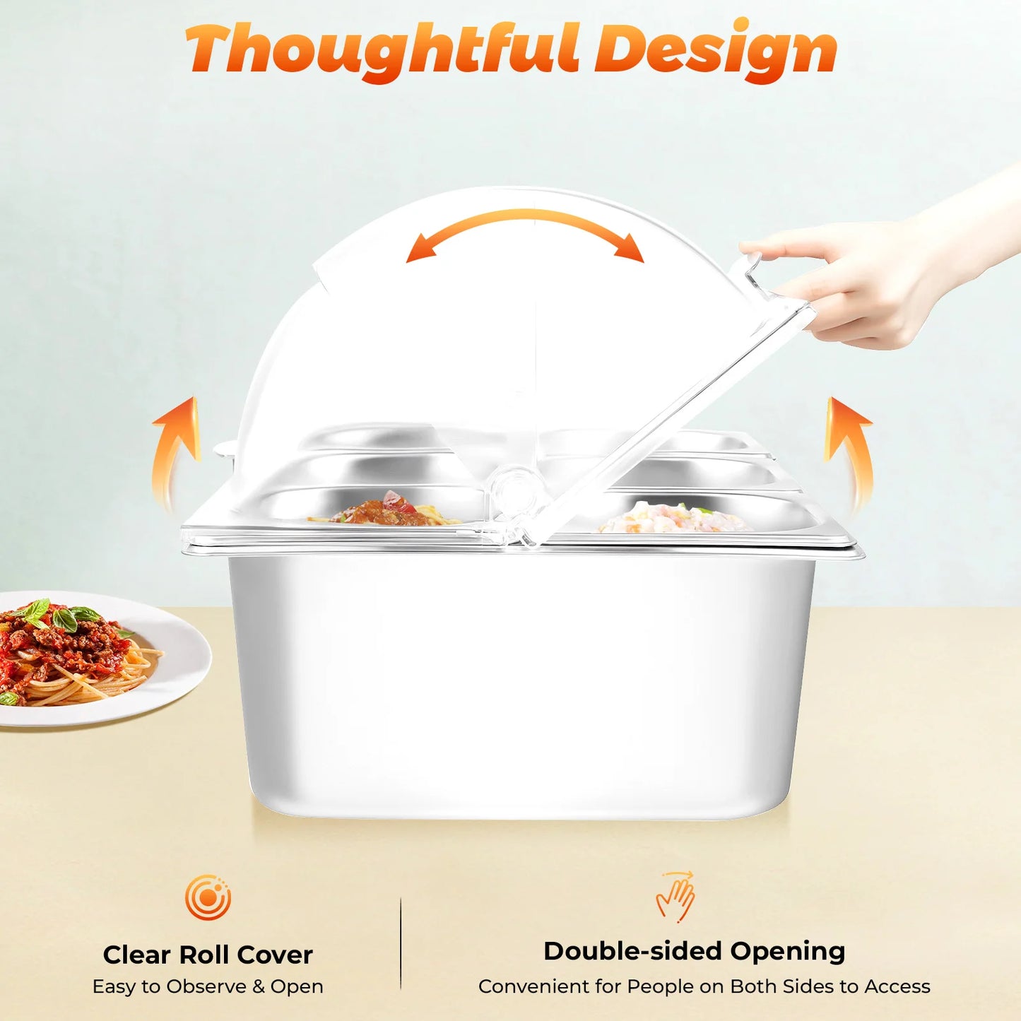 Bymaocar Six Pan Countertop Condiment Dispenser