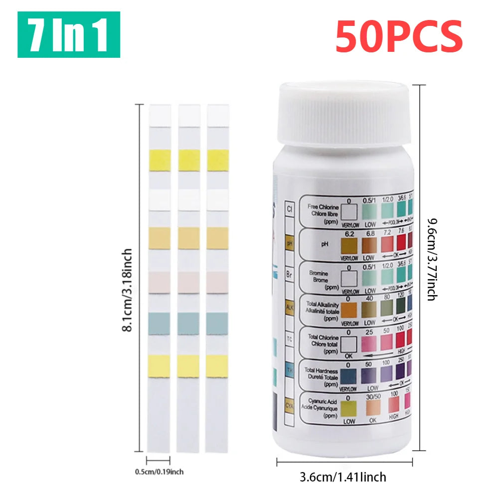 ALLOYSEED PH Test Strips 7 In 1 Pool Aquarium