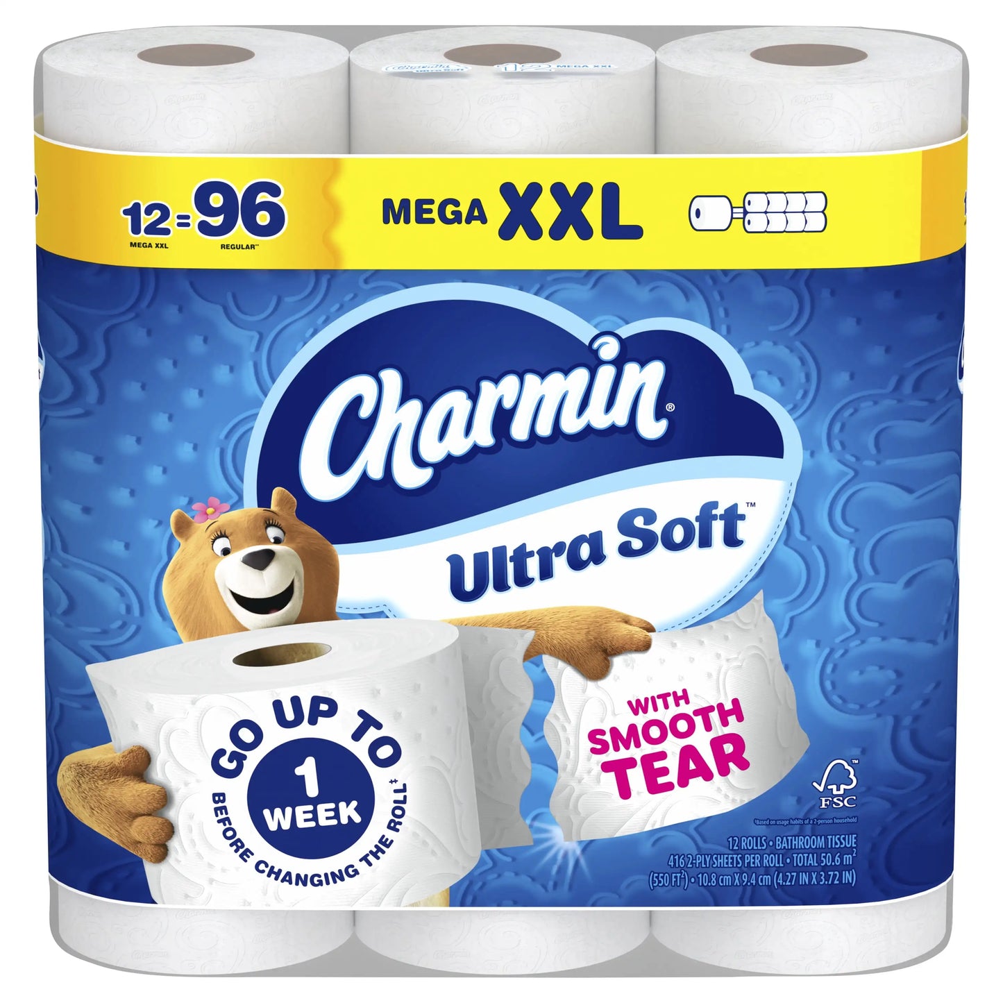 Ultra Soft 2 Ply Toilet Paper 12 Mega Rolls