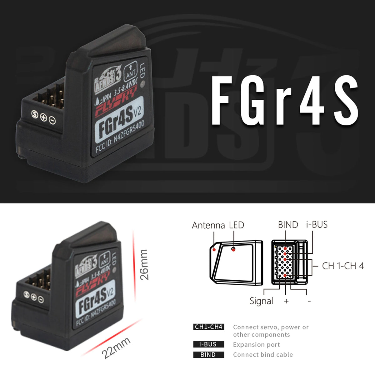Flysky Noble NB4 Transmitter With FGR4S Receiver