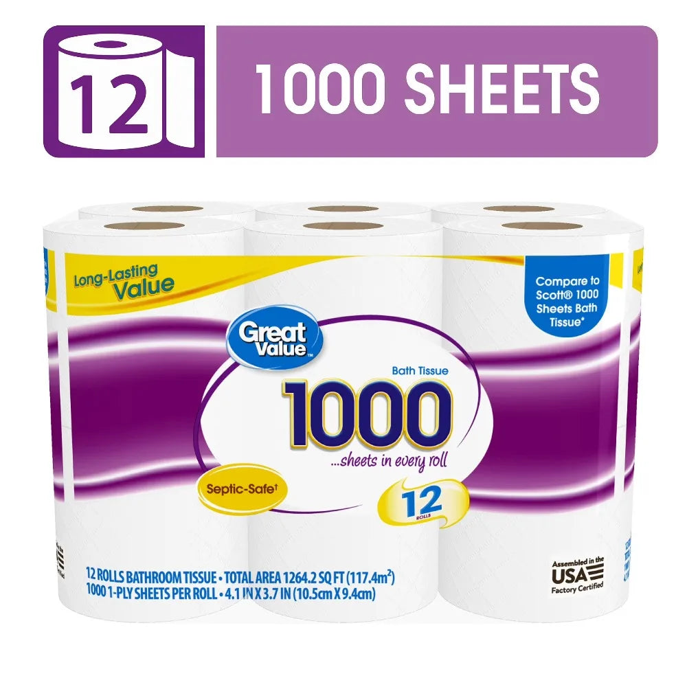 Toilet Paper Soft Bath Tissue For Everyday Household Use