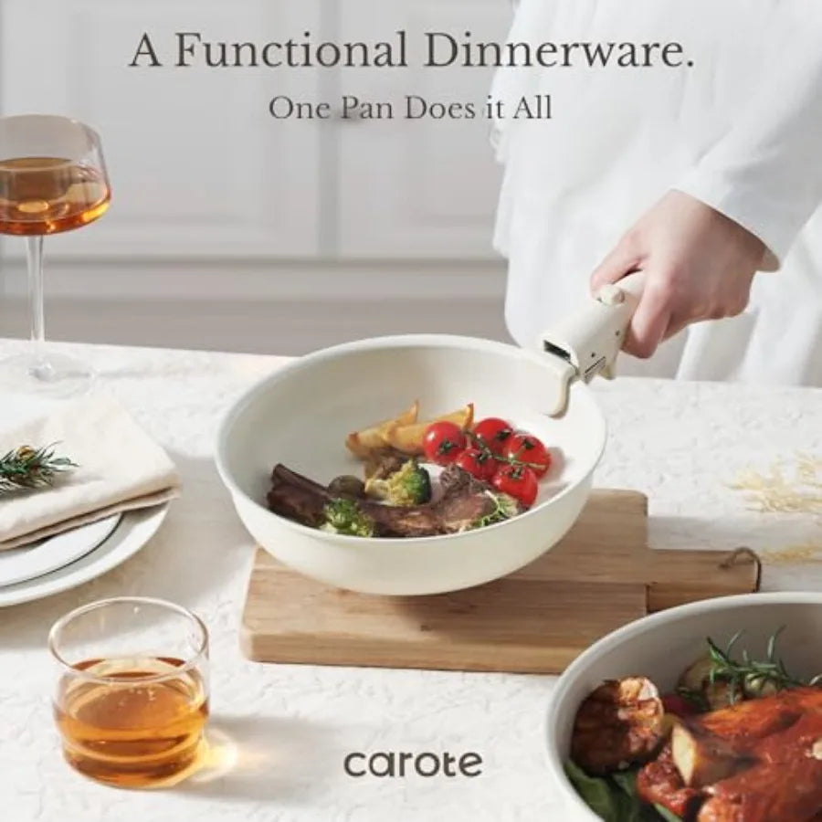 Induction Pots And Pans Set With Removable Handle