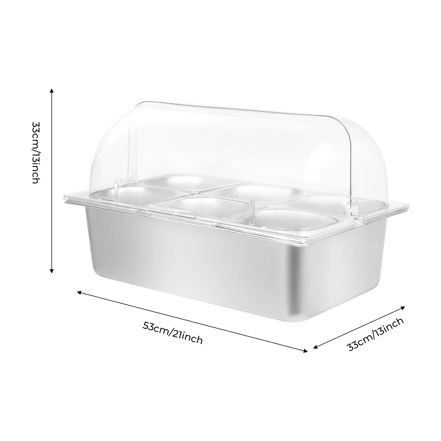 Bymaocar Six Pan Countertop Condiment Dispenser