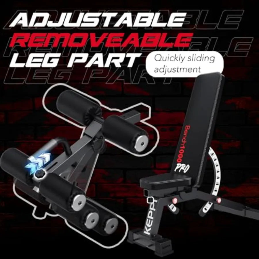 Adjustable Weight Bench Incline 1200LB Capacity