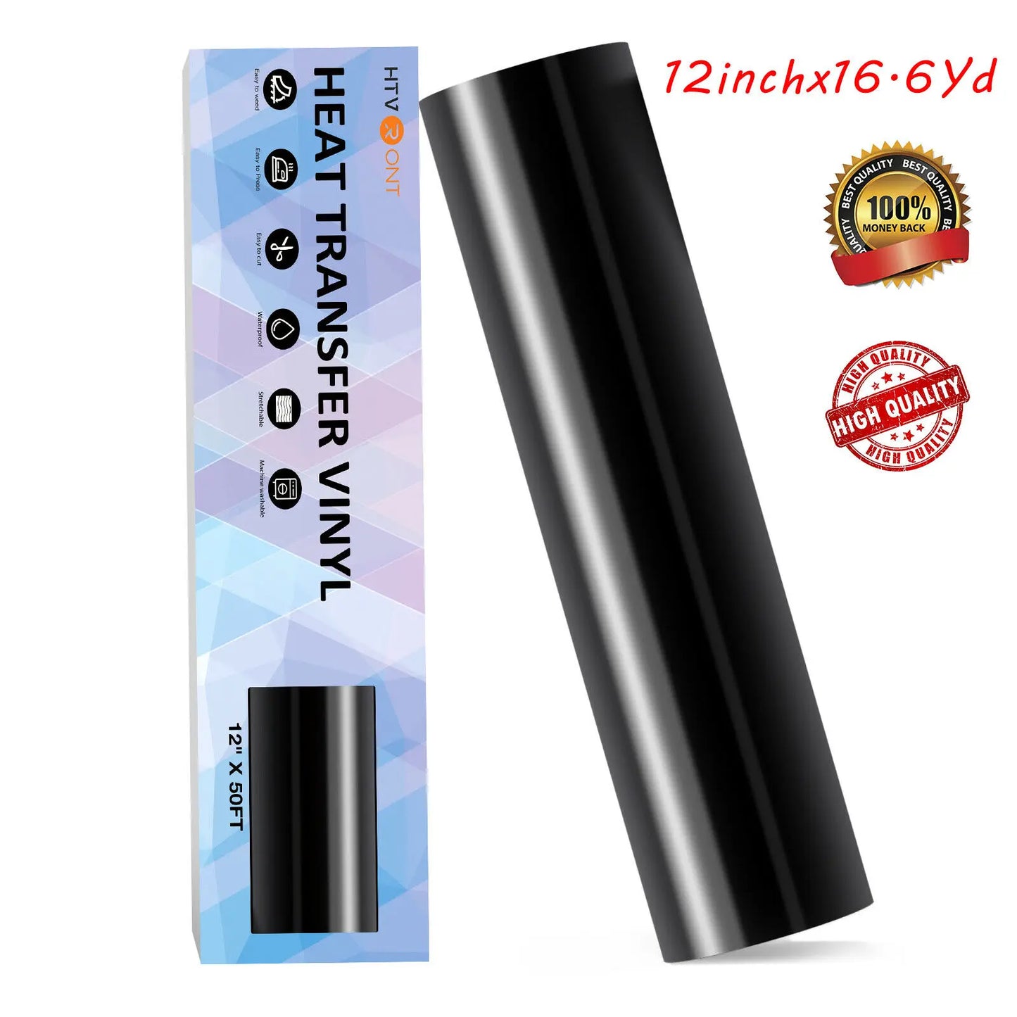 HTVRONT Heat Transfer Vinyl Roll for T Shirts and Crafts