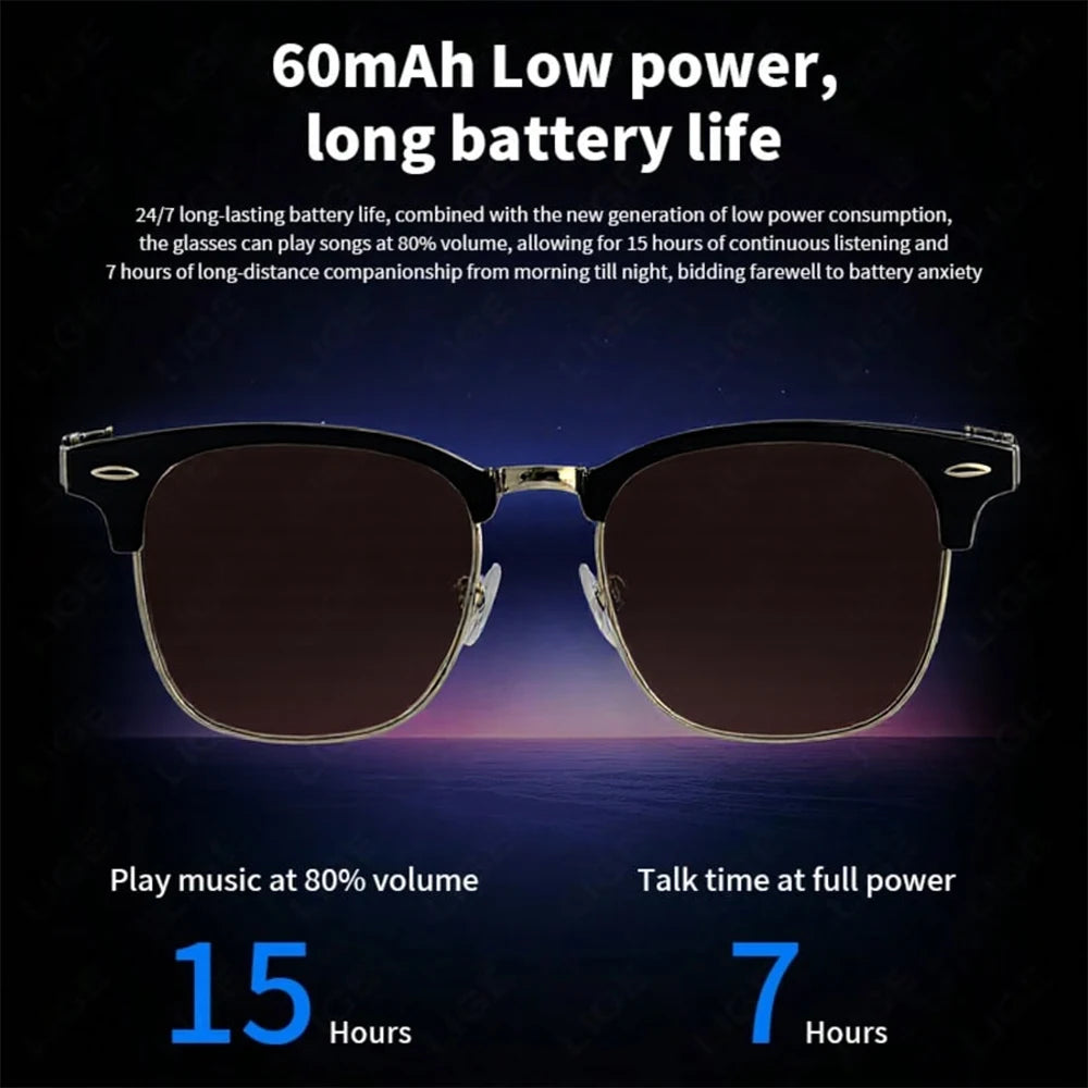 Smart Audio Glasses With Built In Speakers And Voice Control