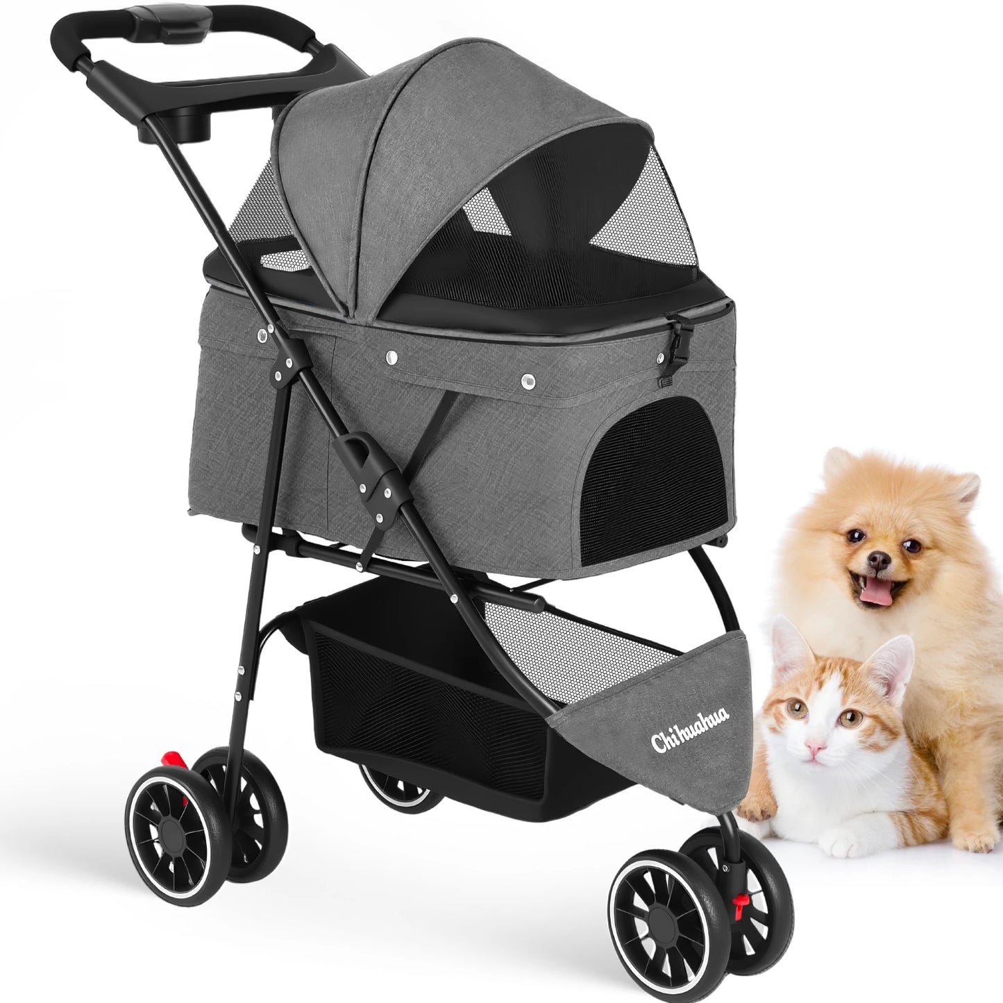 Chihuahua Pet Stroller Portable Foldable Dog Cat Carrier