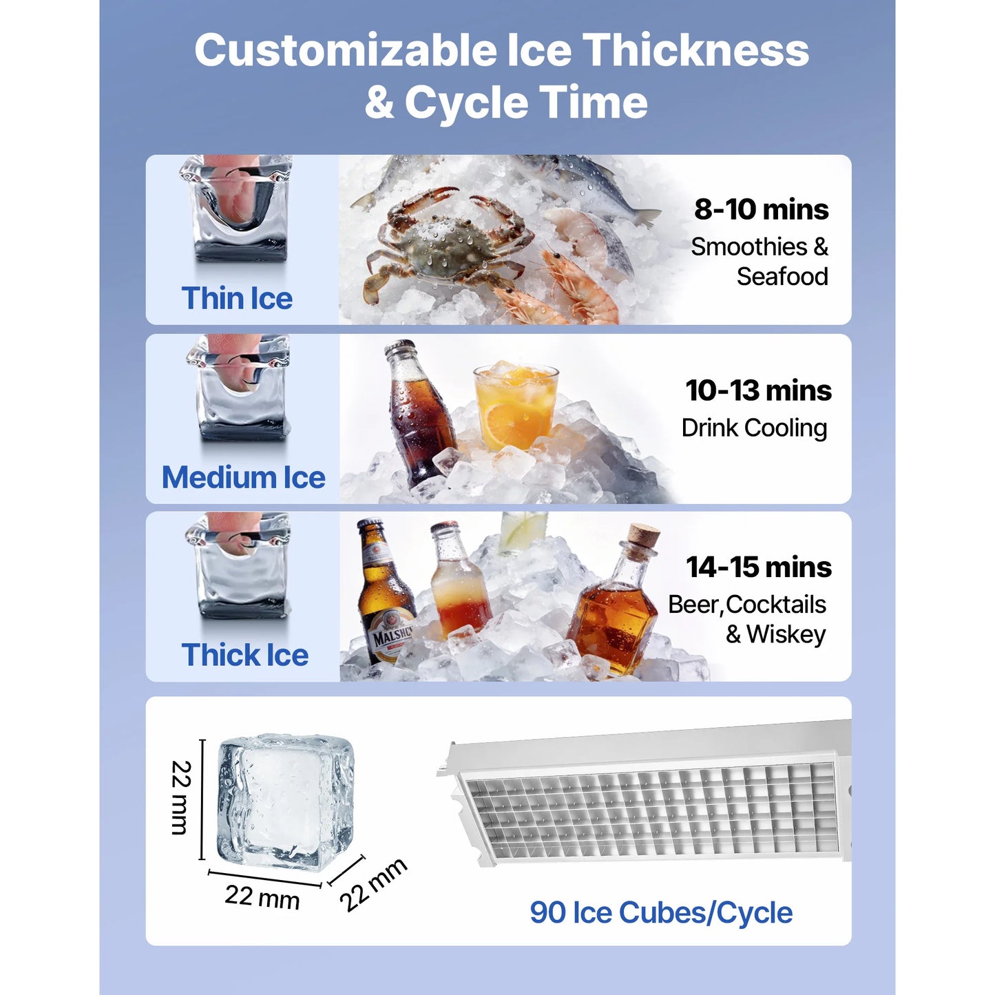 SucceBuy Commercial Ice Maker Machine 265 To 440lbs Per Day