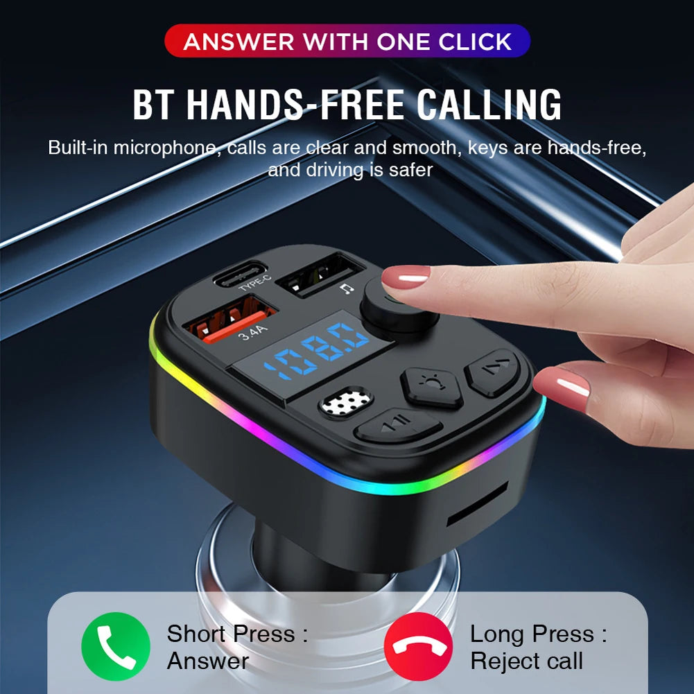 West Biking Hands Free Bluetooth Car FM Transmitter