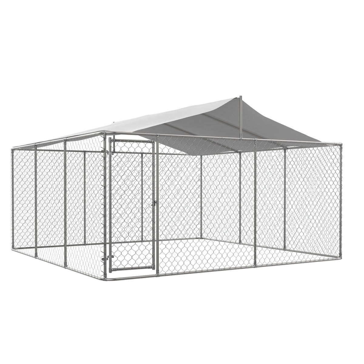 Heavy Duty Galvanized Steel Outdoor Dog Kennel With Cover