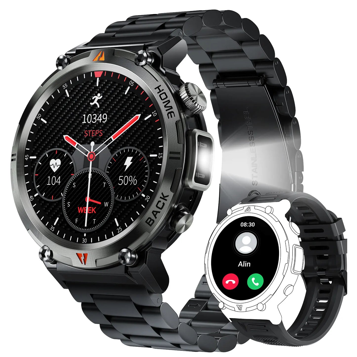 EIGIIS KE3 Bluetooth Call Smartwatch Heart Rate Monitor