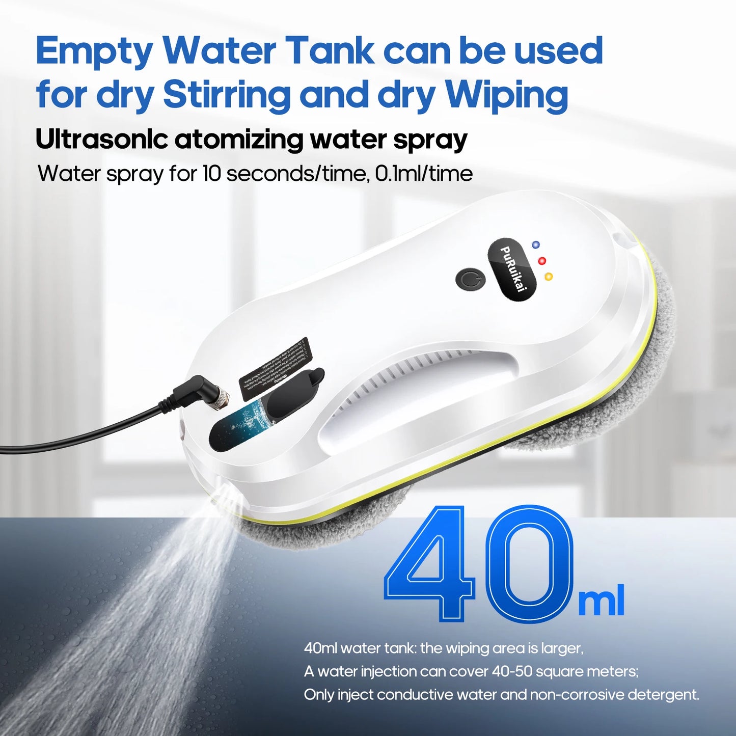 PuRuikai PRK309 Window Cleaning Robot Vacuum