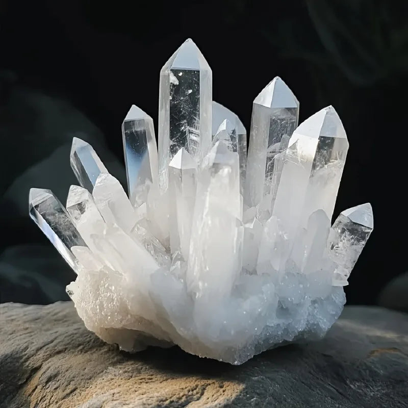 CrystalHola Clear Quartz Crystal Cluster Healing Ornament