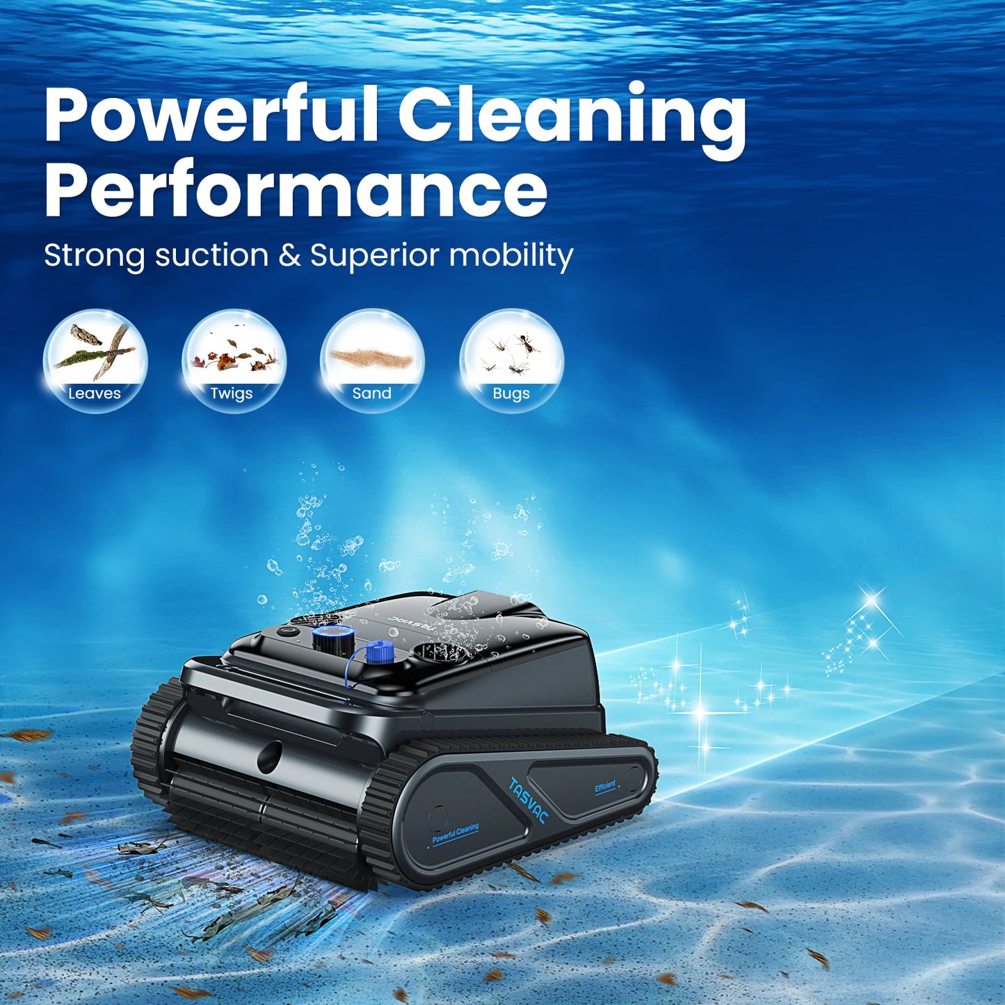 INSE Cordless Robotic Pool Cleaner With 4 Motors