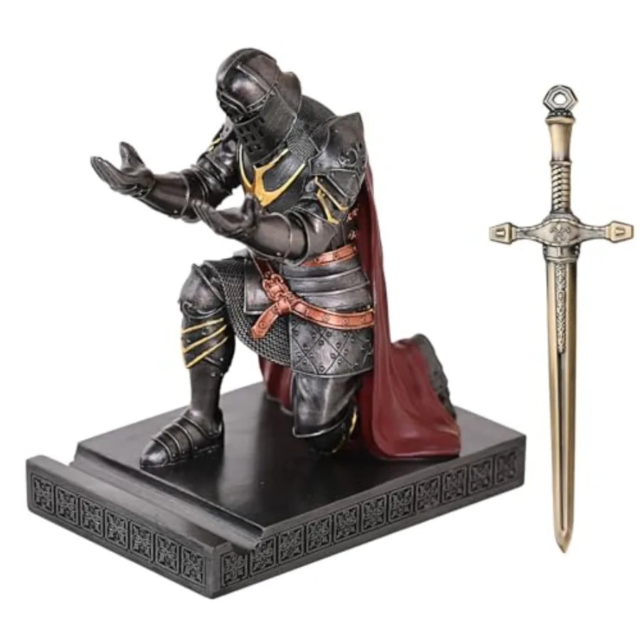 Knight Statue Pen Holder and Phone Stand