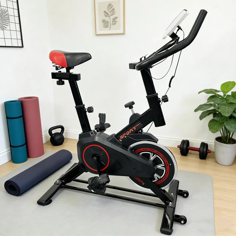 Silent Indoor Spin Bike With Adjustable Seat