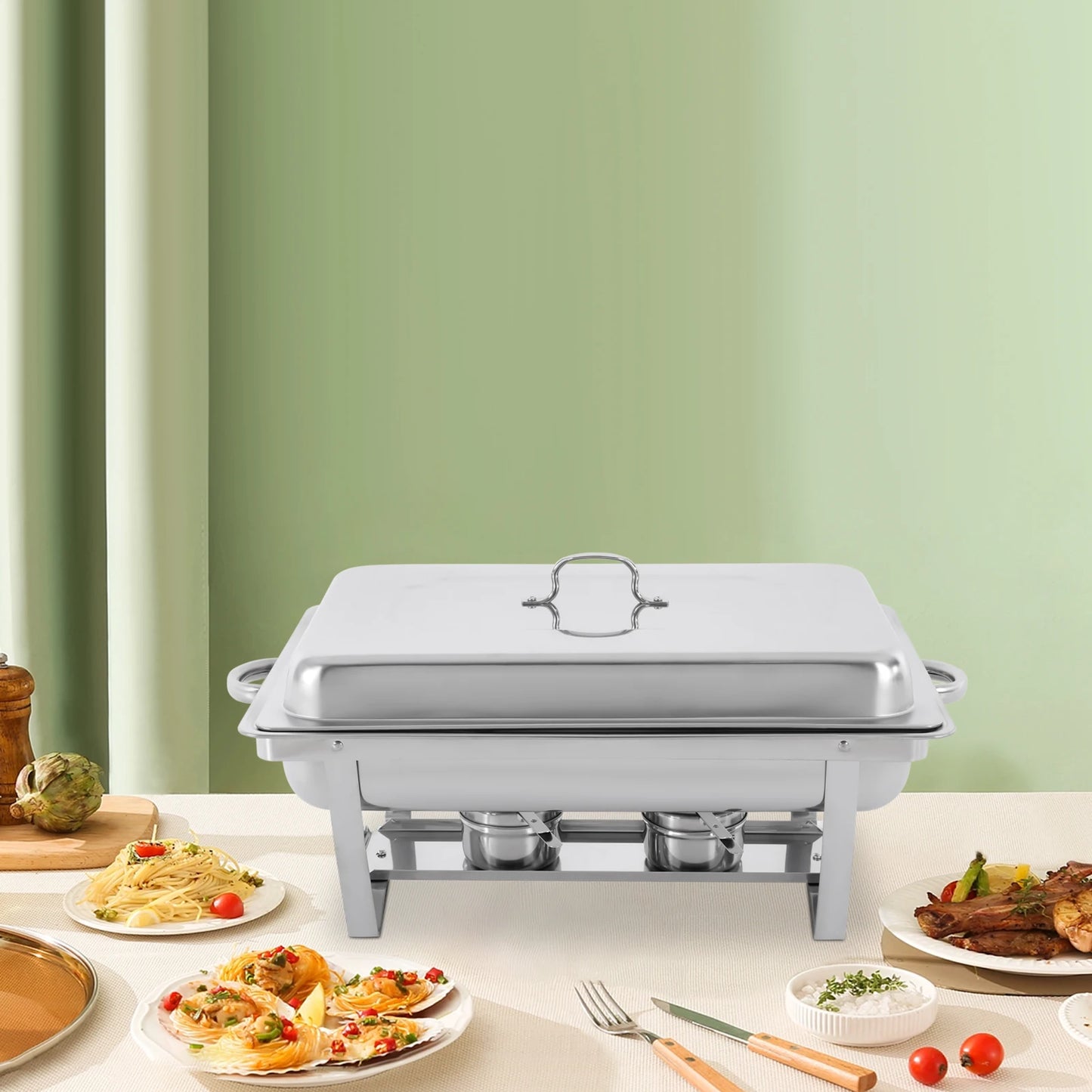 Stainless Steel Chafing Dish Buffet Set Rectangular Warmer