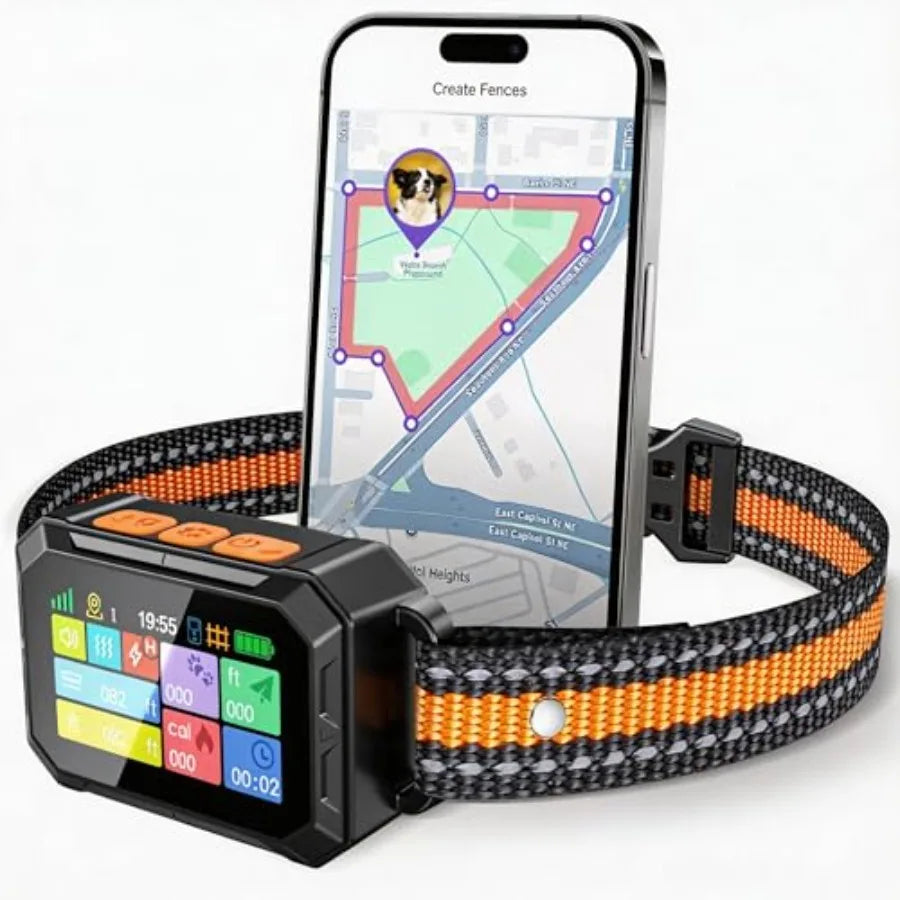 Outdoor GPS Wireless Dog Fence Collar Beep Vibration