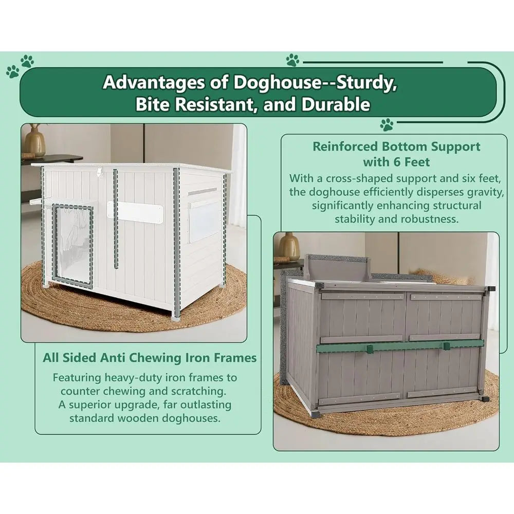 Weatherproof Outdoor Wooden Dog House