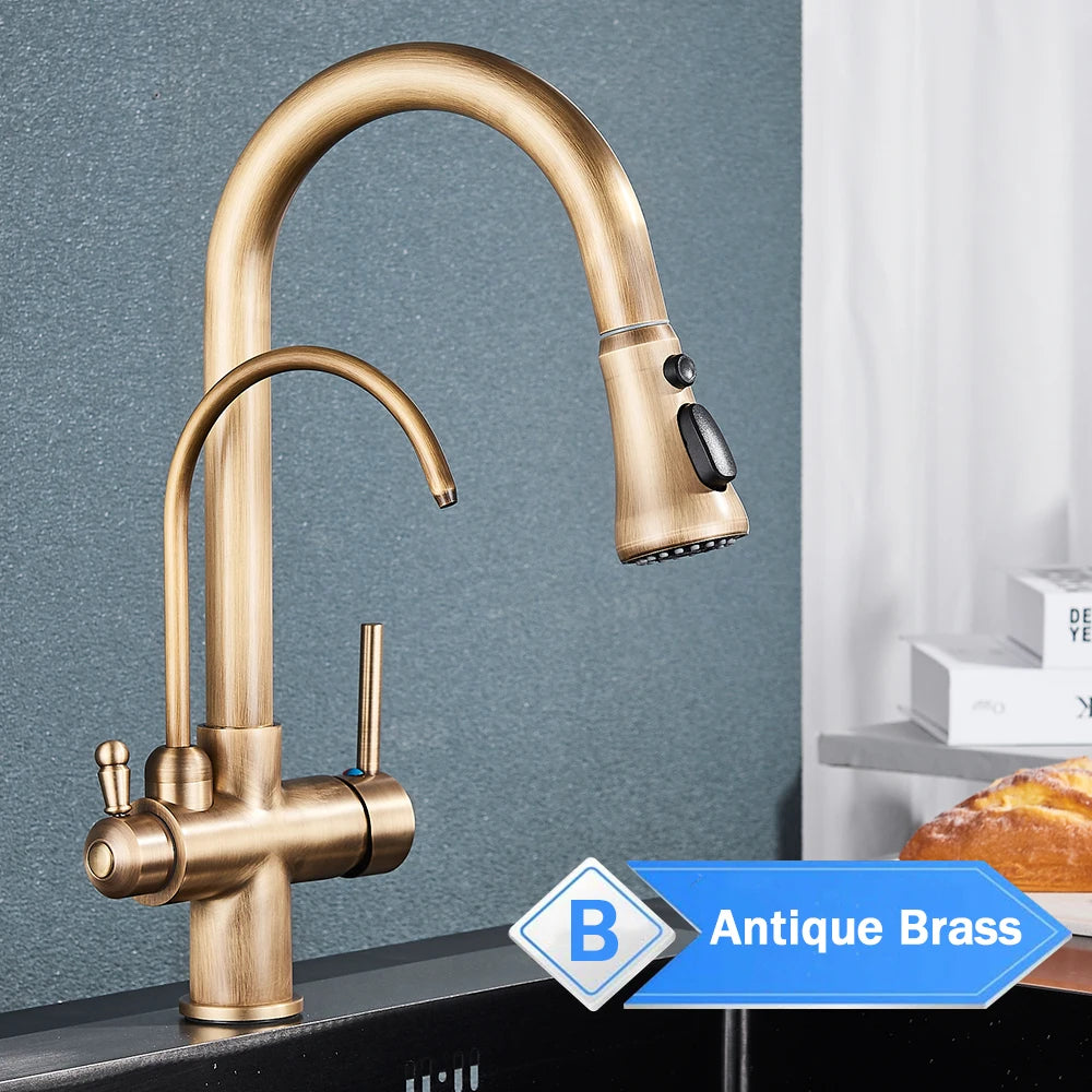 Rozin Purification Kitchen Faucet With Pullout Water Filter