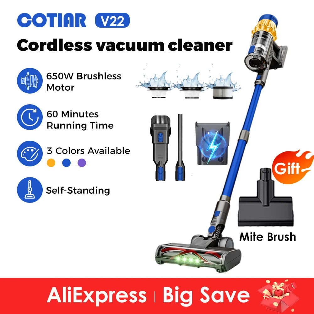 COTIAR V22 Cordless Handheld Vacuum Cleaner