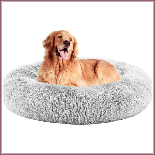 Calming Donut Dog Bed Round Anti Slip Machine Washable
