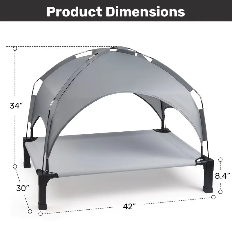 Outdoor Canopy Dog Bed With Removable Shade Tent