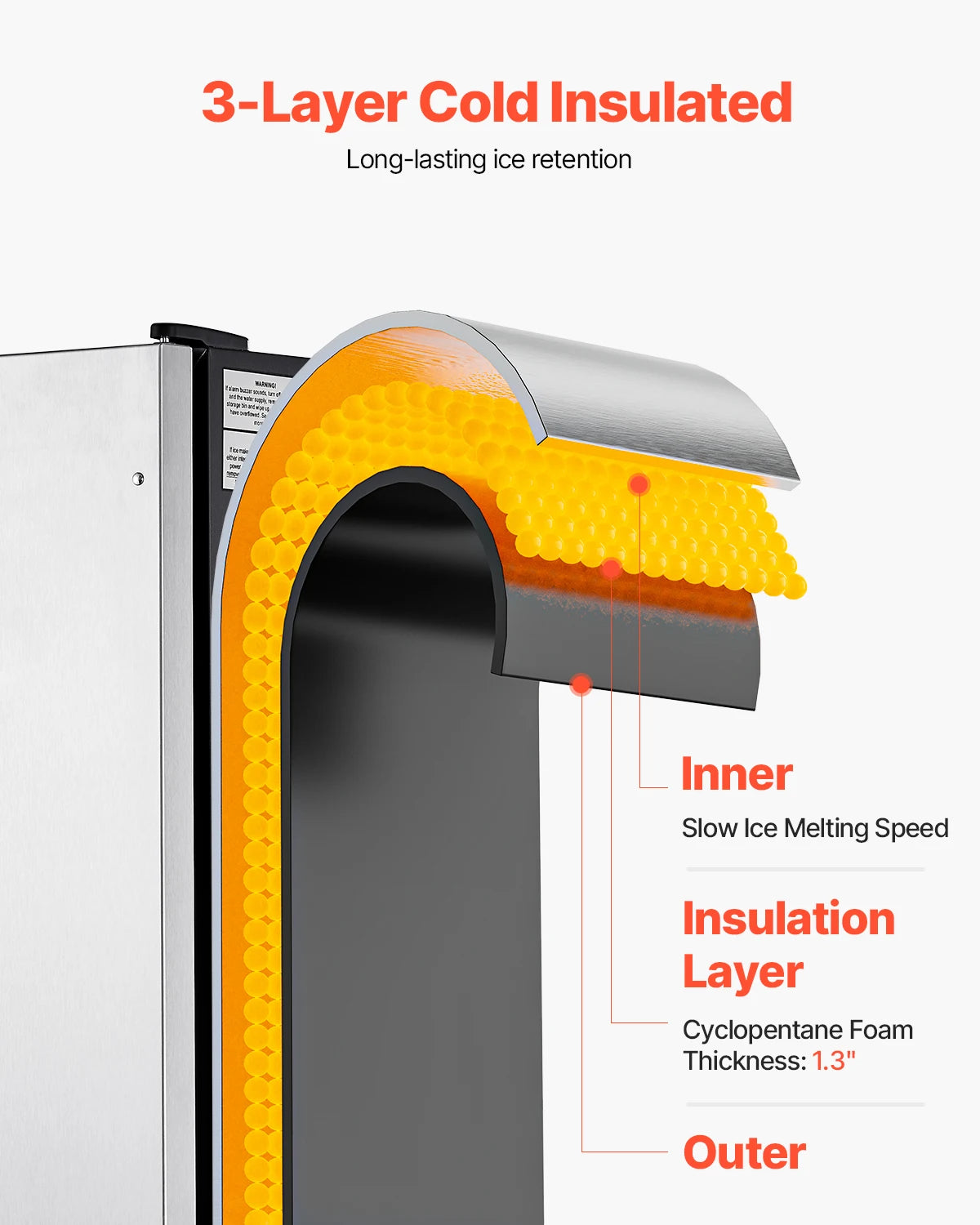 SucceBuy Undercounter Ice Maker With Drain Pump
