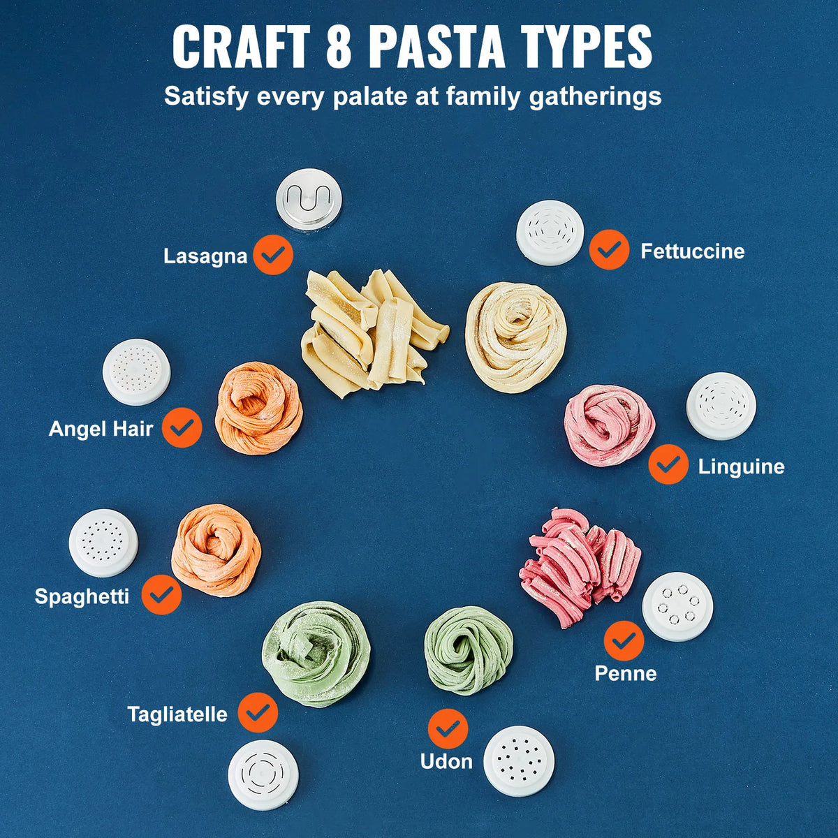 Succebuy Electric Pasta Maker Machine With Automatic Modes