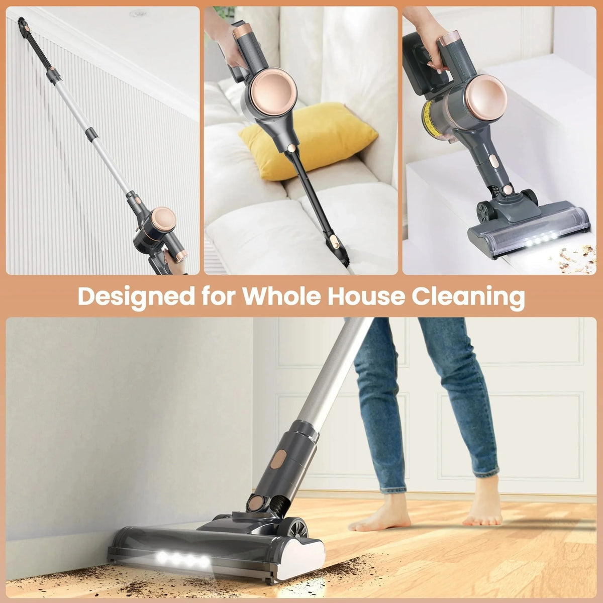 Vastorm Lightweight Cordless Stick Vacuum With HEPA Filter
