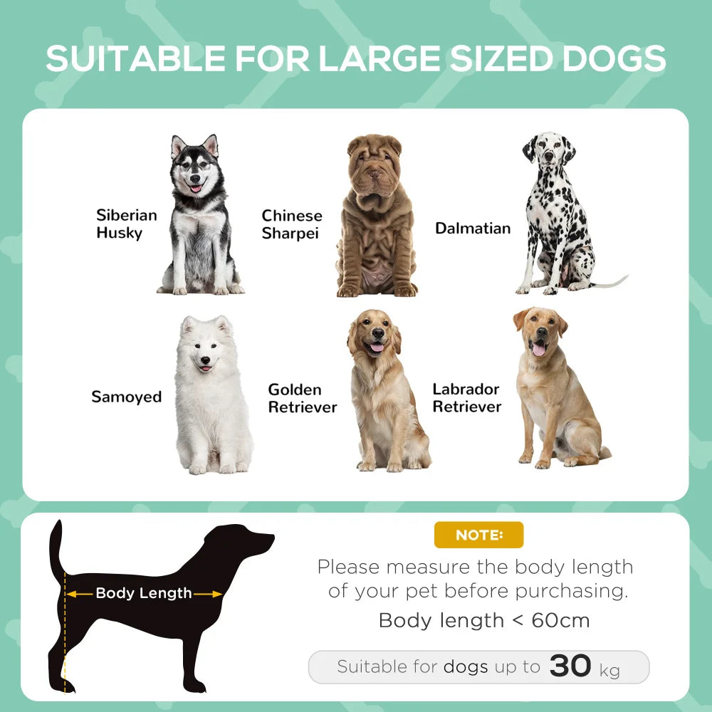 PawHut Elevated Portable Dog Cot Bed With UV Canopy