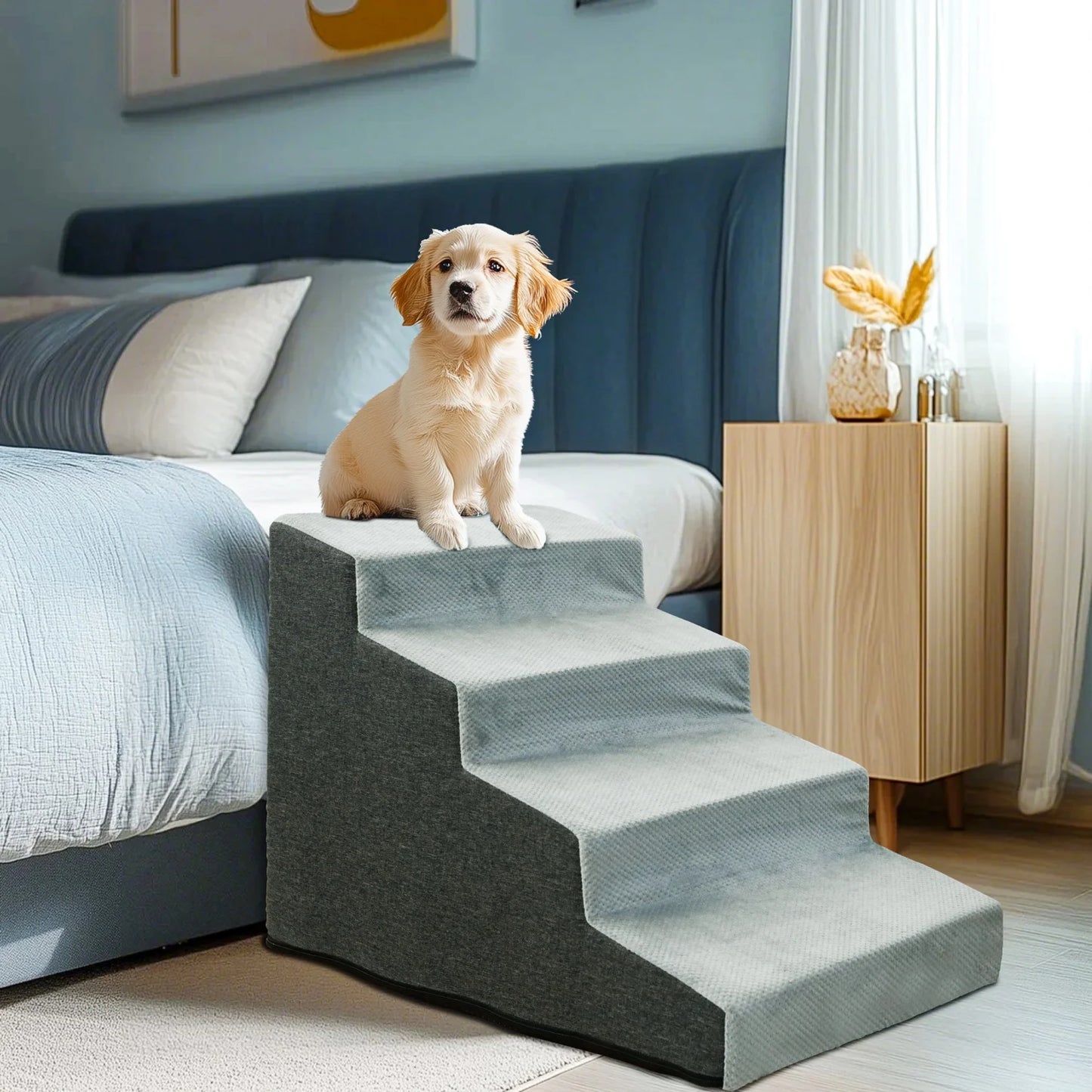 Dog Stairs Ramp With Washable Cover For Small Dogs