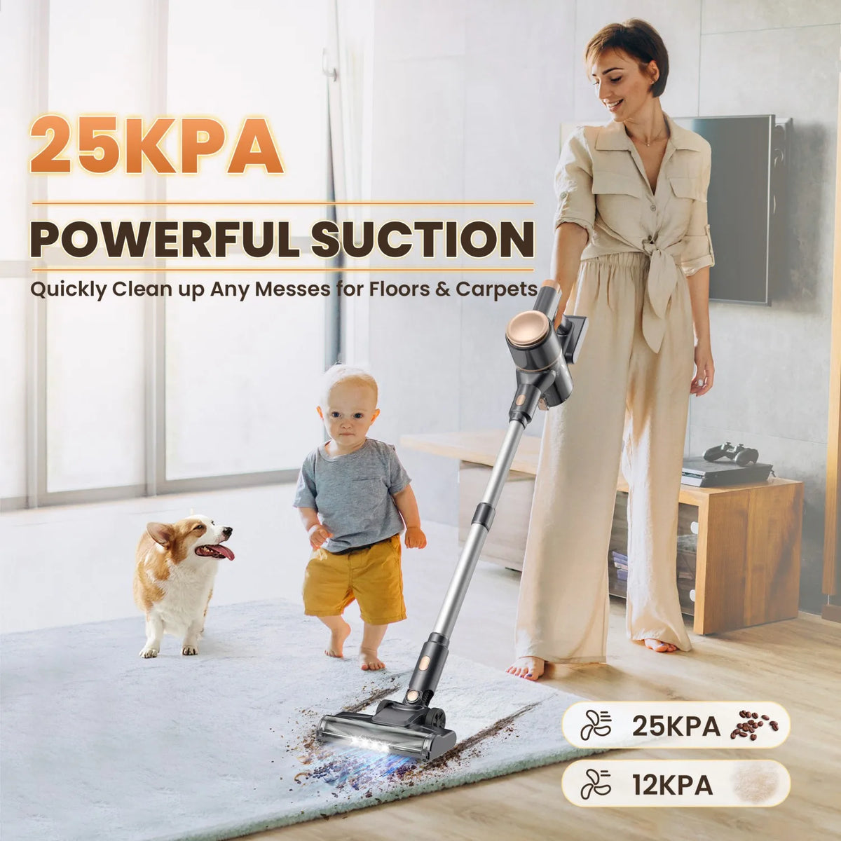 Yisora N8 Cordless Stick Vacuum Cleaner For Pet Hair