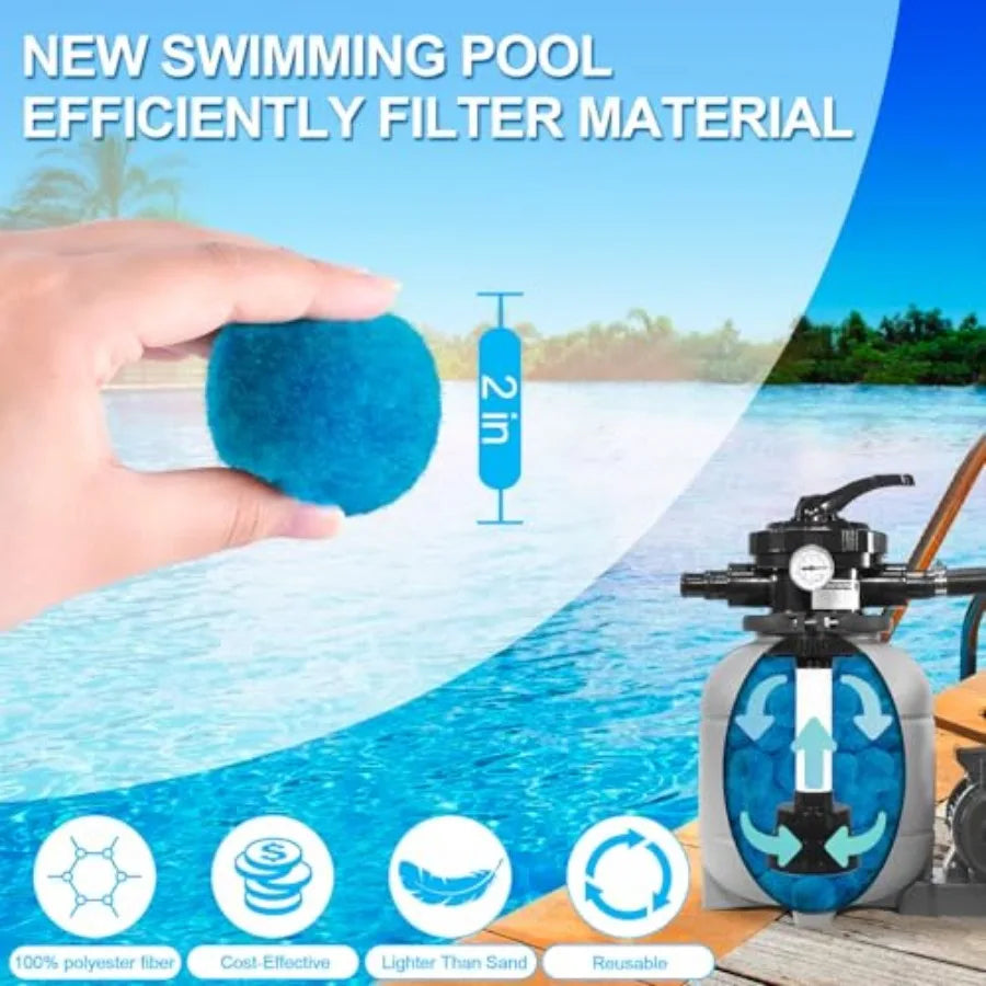 WLLEYAY Pool Filter Balls Eco Friendly Sand Alternative