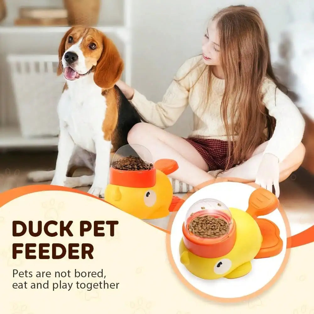 Duck Shaped Dog Interactive Feeder Puzzle Toy