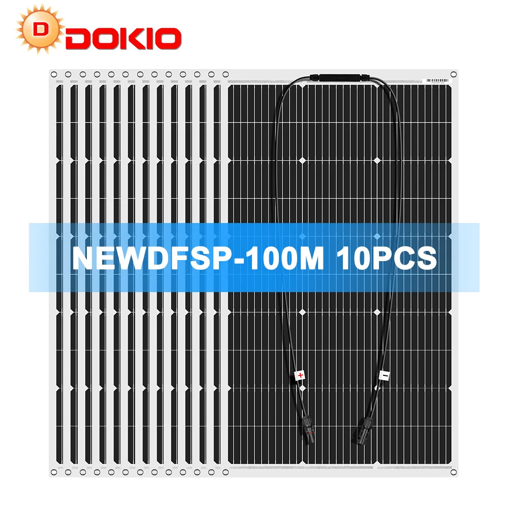 Dokio 18V Flexible Monocrystalline Solar Panel 100W