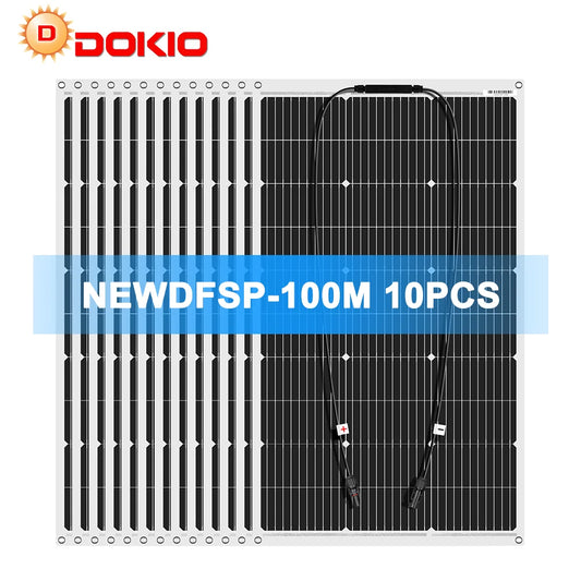 Dokio 18V Flexible Monocrystalline Solar Panel 100W