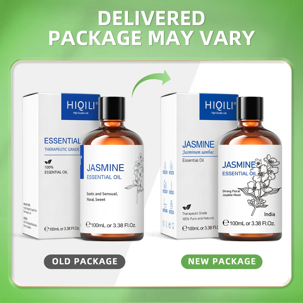HIQILI Pure Jasmine Ylang Ylang Orange Essential Oil