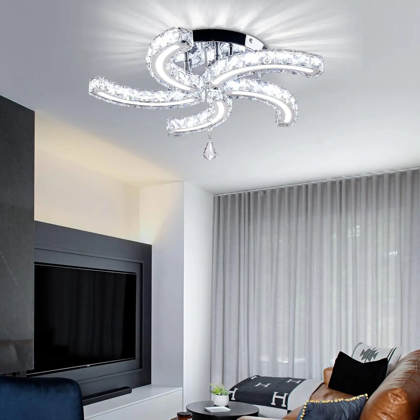 FRIXCHUR Acrylic Crystal Chandeliers Ceiling Light