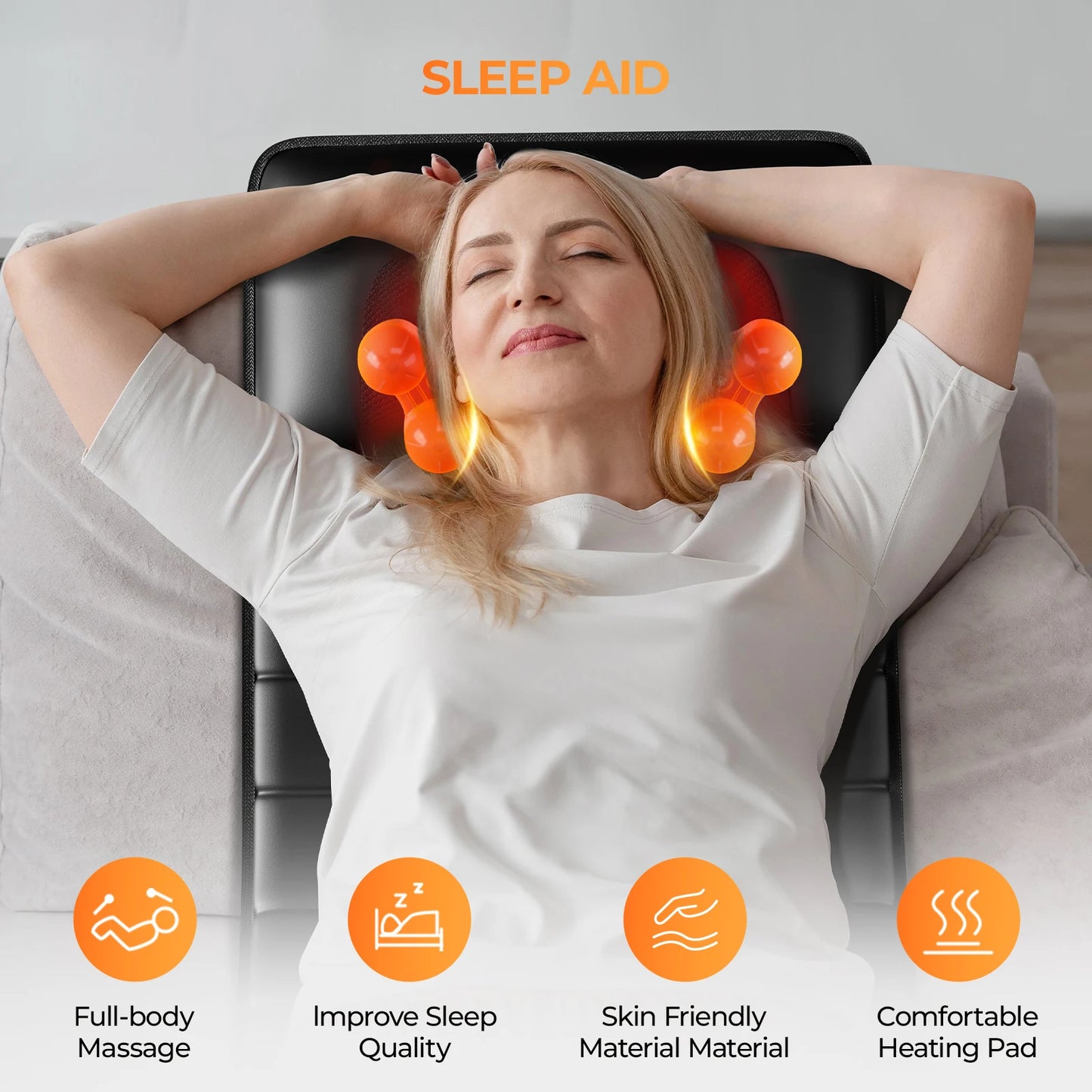 HOMEMASSA Shiatsu Full Body Massage Mat With Heat
