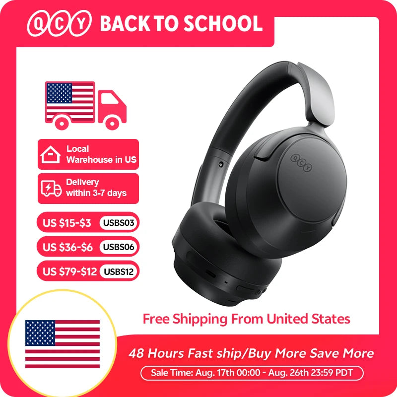 Qcy H3s Wireless Over Ear Headphones Adaptive Anc